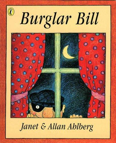 Burglar Bill book cover by Janet and Allan Ahlberg showing Burglar Bill in his stripy jumper