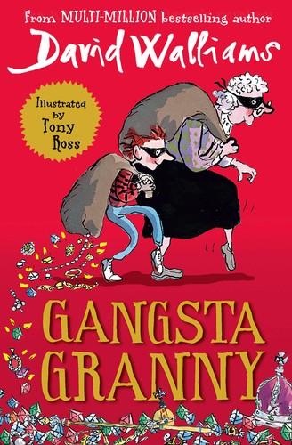 Gangsta Granny book cover showing granny in balaclava