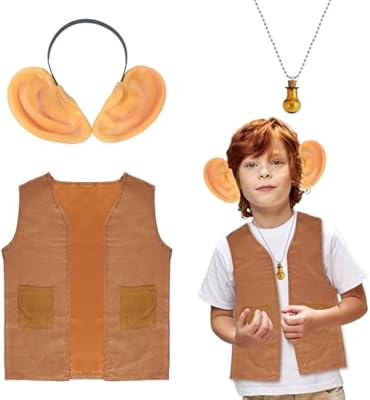 BFG costume accessories set (waistcoat, ears, necklace) for The BFG costume