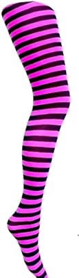 Pink and black striped tights for Isadora Moon costume