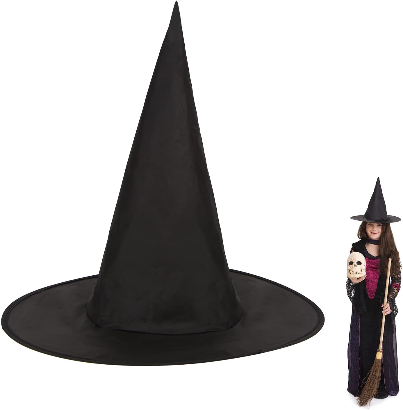 Pointy witch hat for The Witch from Room on the Broom costume